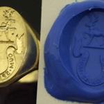 family crest ring with imprint