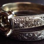 set of wedding ring and engagement ring